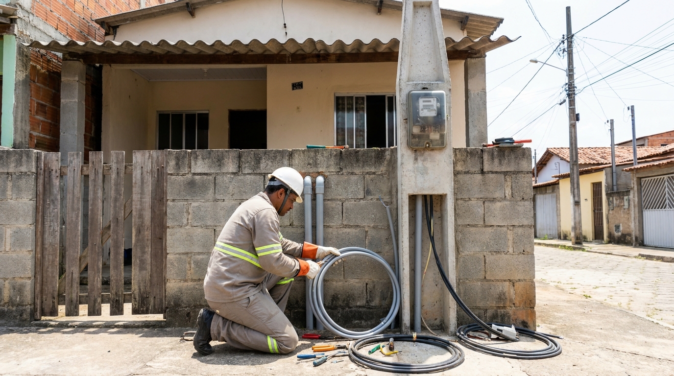 Instalação de Poste Padrão em João Pessoa‑PB